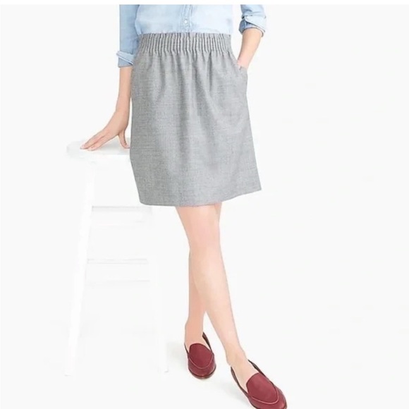 J. Crew Gray Sidewalk Skirt - Picture 1 of 9